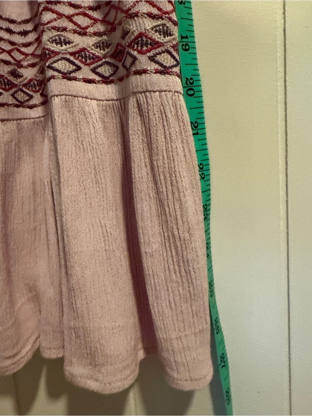 Knox Rose Blush Pink Embroidered Boho Tunic - Picture 4 of 4